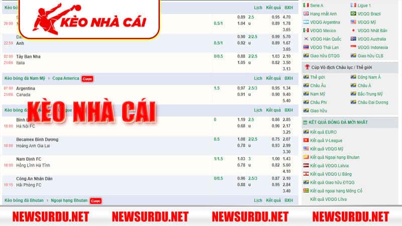 Kèo Nhà Cái 5 🎖️ Tỷ Lệ Kèo Nhà Cái 5 Trực Tuyến - bản quyền Kèo Nhà Cái 5 kèo nhà cái newsurdu.net
